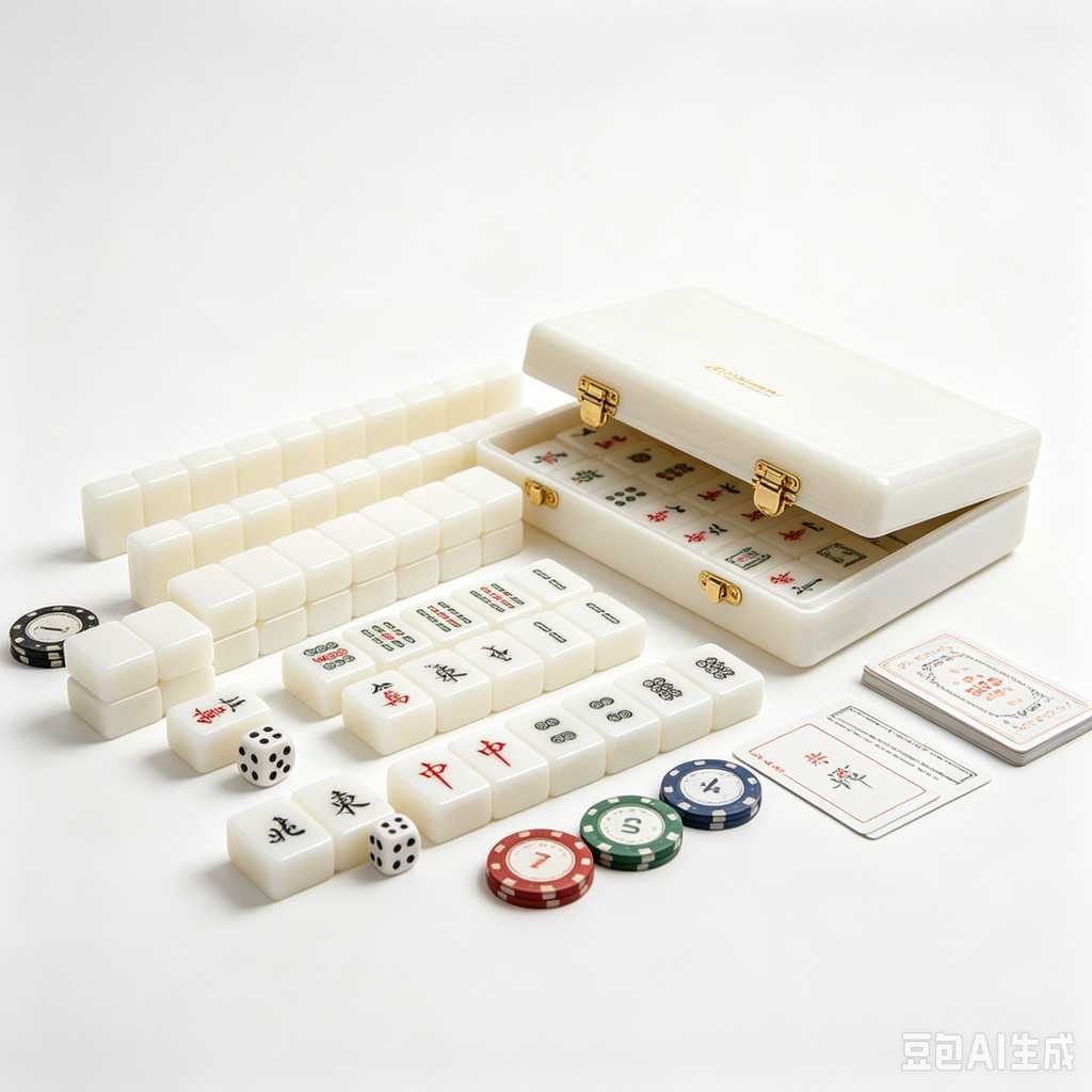 artistic mahjong tiles set
